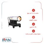 جت هیتر گازوئیلی باکدار نیرو تهویه البرز مدل MLB-50